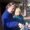 Met Els en Noel barbeknoeien in een park in Hobart
