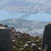 Uitzicht over Hobart vanaf Mount Wellington
